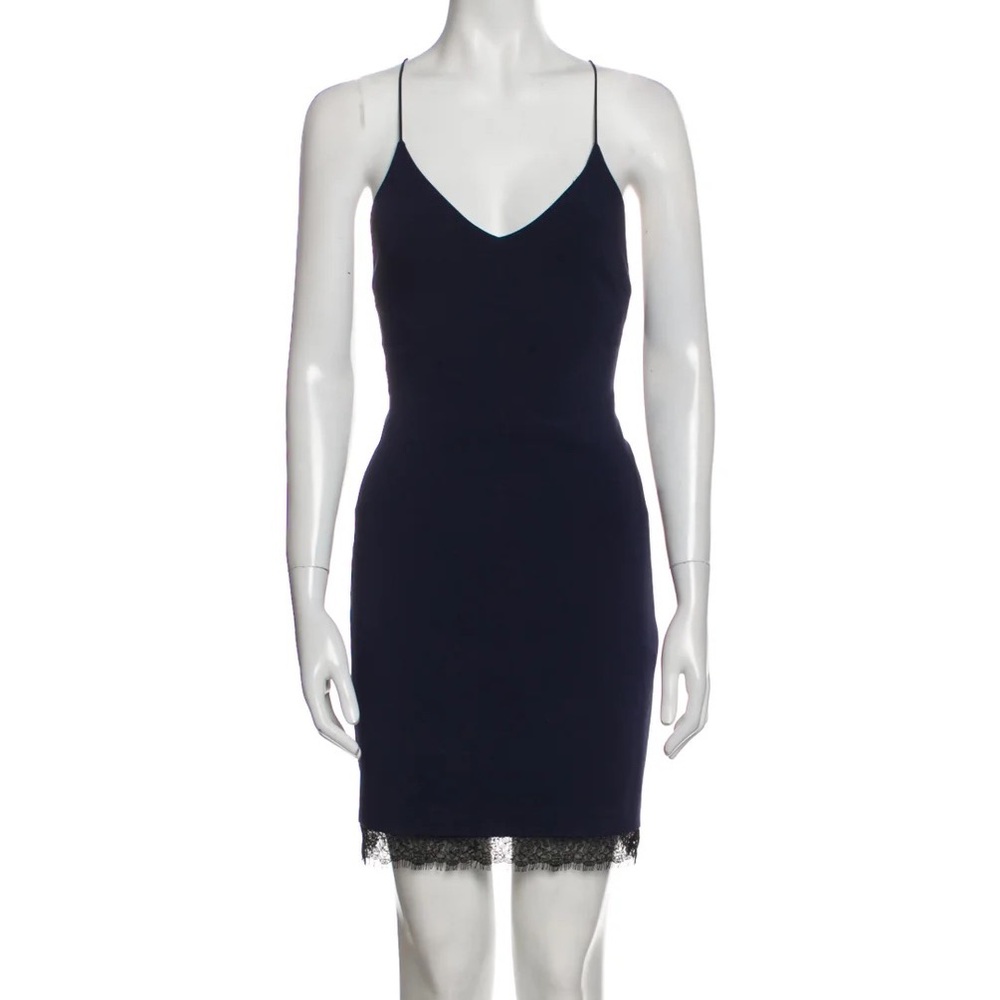 Alice and Olivia Acetate mini dress. Navy. Size 2.